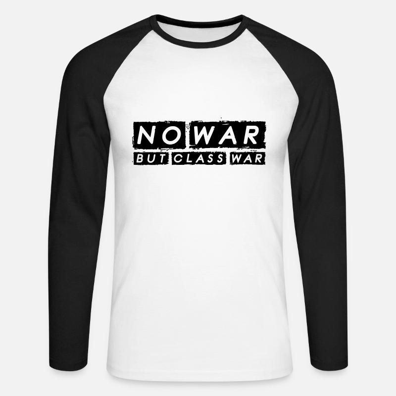 No War But Class War - Unisex Baseballshirt langarm - Weiß/Schwarz