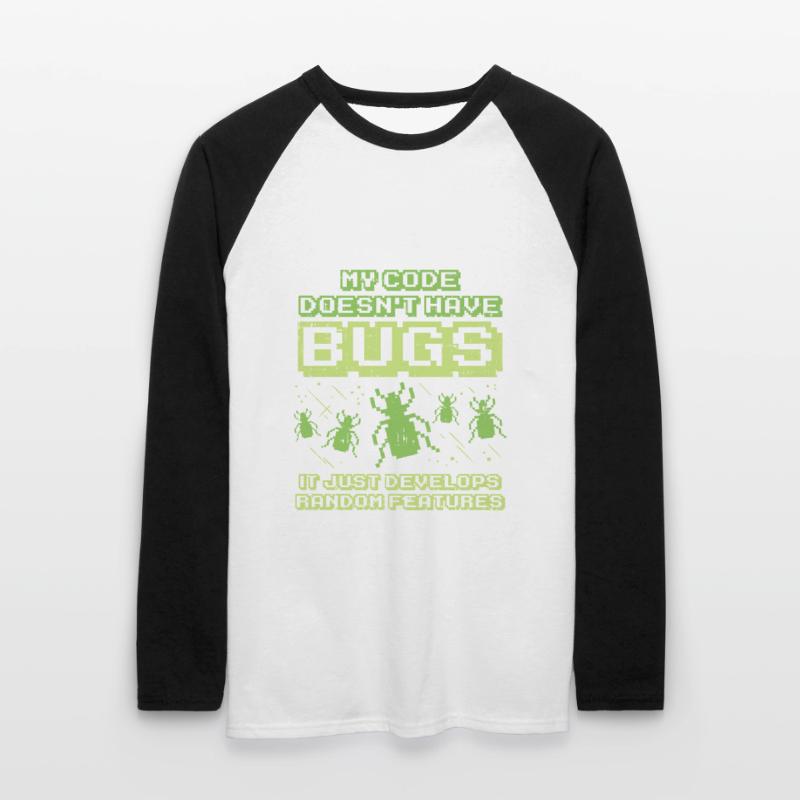 Code Bug Test Programmierer Entwickler Geschenk Unisex Baseballshirt langarm