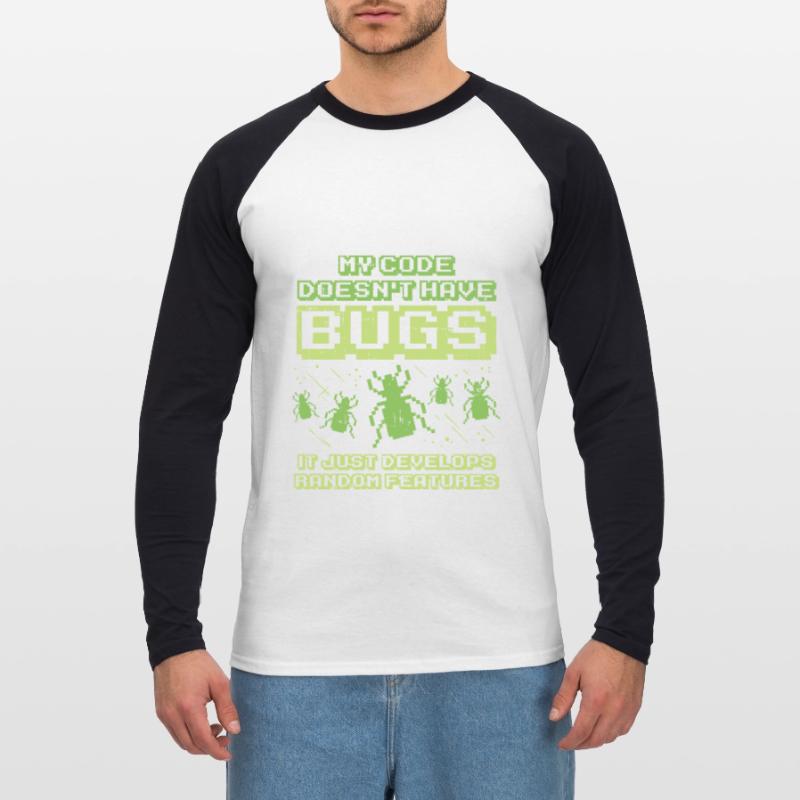 Code Bug Test Programmierer Entwickler Geschenk Unisex Baseballshirt langarm