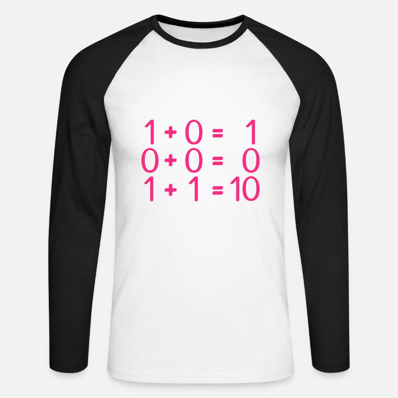 Informatik Regeln Programmierer - Unisex Baseballshirt langarm - Weiß/Schwarz