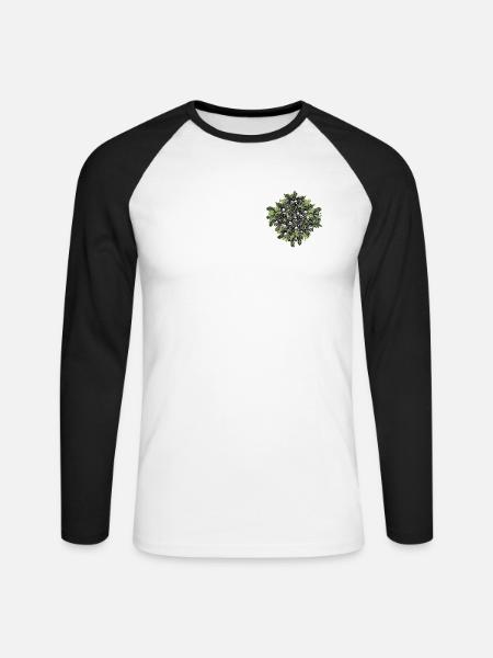 Gothic Metal Weihnachten - Unisex Baseballshirt langarm - Weiß/Schwarz