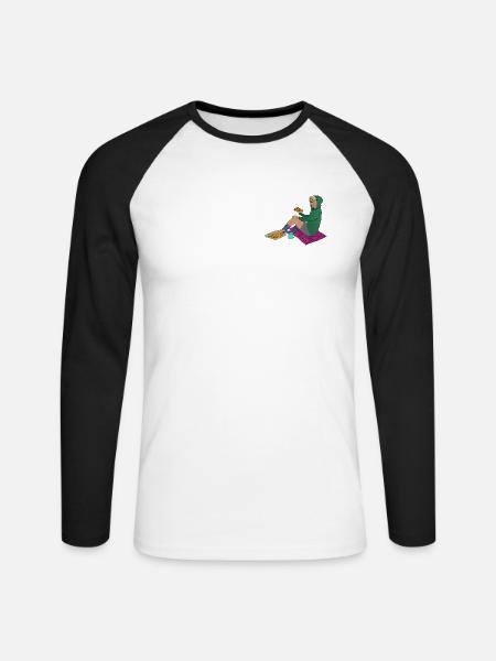 Kater Boy - Unisex Baseballshirt langarm - Weiß/Schwarz