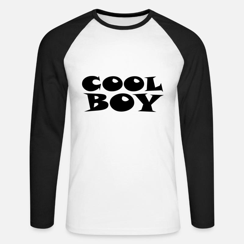 Cool Boy - Coole Junge - Unisex Baseballshirt langarm - Weiß/Schwarz