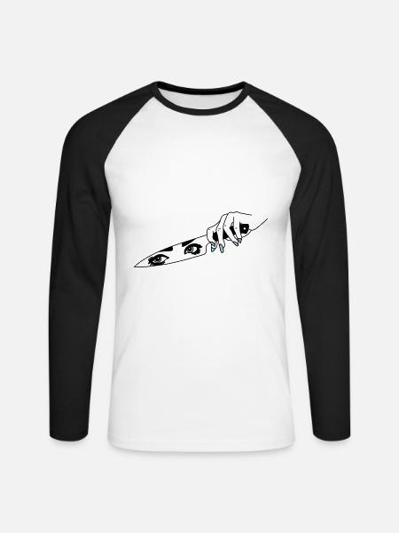 Schlechte Frau - Unisex Baseballshirt langarm - Weiß/Schwarz