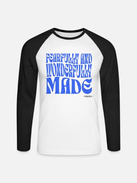 Christentum Christlicher Bibelvers - Unisex Baseballshirt langarm - Weiß/Schwarz