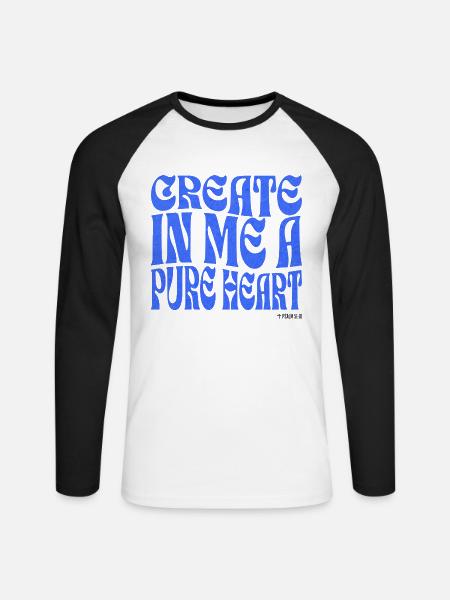 Christentum Christlicher Bibelvers - Unisex Baseballshirt langarm - Weiß/Schwarz