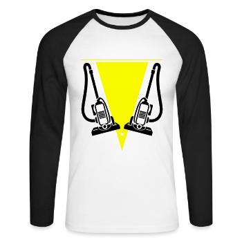 Vacuum Cleaner Cleaning Company - Unisex Long Sleeve Baseball T-Shirt - white/black - Front - Nik (191cm)