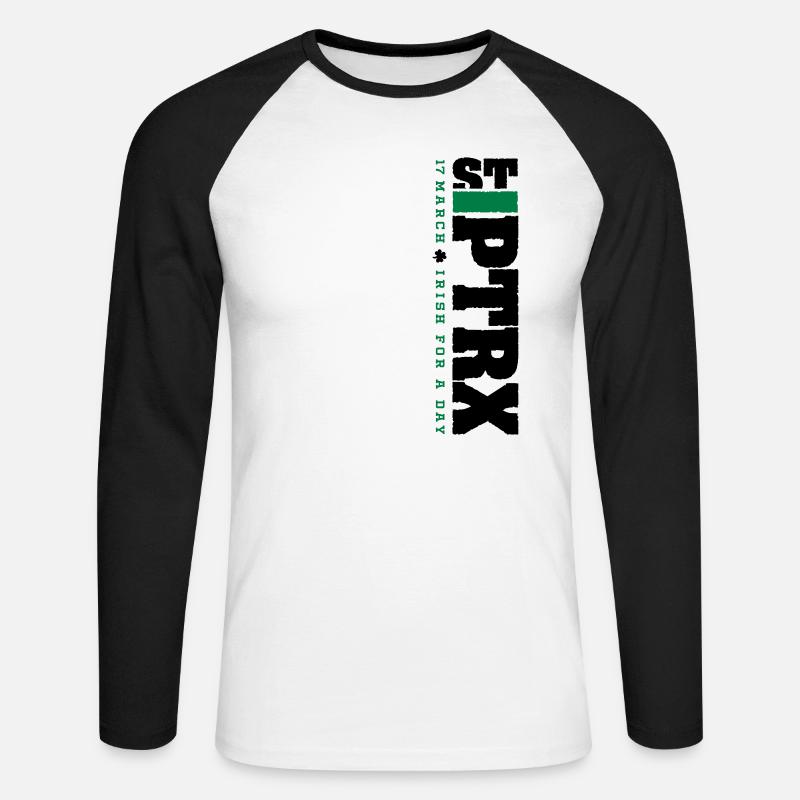 St PTRX - Unisex Baseballshirt langarm - Weiß/Schwarz