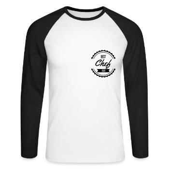 best chef - Unisex Long Sleeve Baseball T-Shirt - white/black - Front - Nik (191cm)