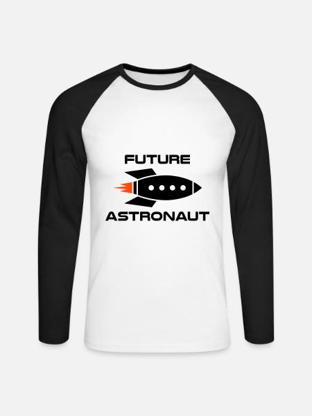 Future astronaut (spacecraft) - Unisex Long Sleeve Baseball T-Shirt - white/black