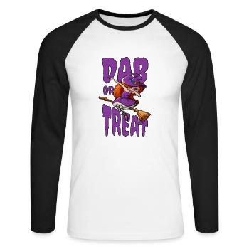 Dabbing Witch Hip Hopper - Unisex Long Sleeve Baseball T-Shirt - white/black - Front - Nik (191cm)