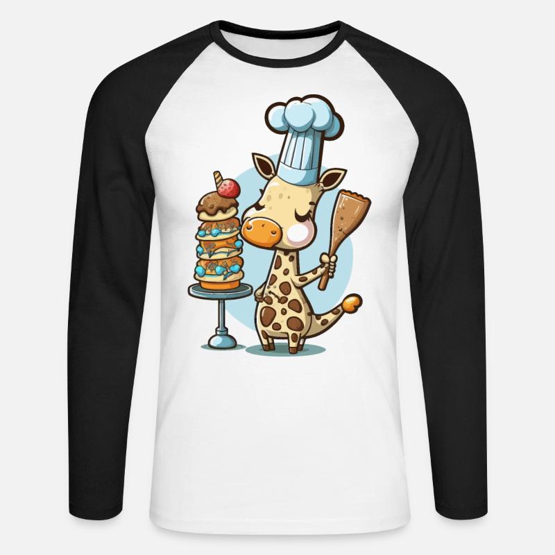Tall Order Cooking - Unisex Long Sleeve Baseball T-Shirt - white/black