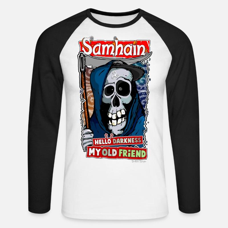Der Klang von Samhain - Unisex Baseballshirt langarm - Weiß/Schwarz