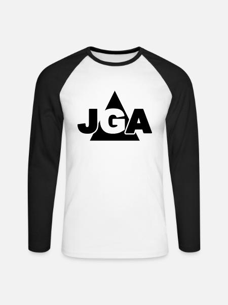 JGA Dreieck - Unisex Baseballshirt langarm - Weiß/Schwarz