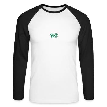 Da gannsde dir ma eh Oche hooln - Unisex Baseballshirt langarm - Weiß/Schwarz - Vorne - Nik (191cm)