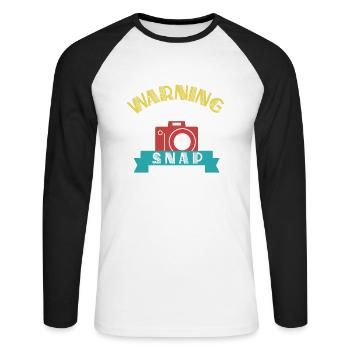 Photographer Photography Photography Gift - Unisex Long Sleeve Baseball T-Shirt - white/black - Front - Nik (191cm)