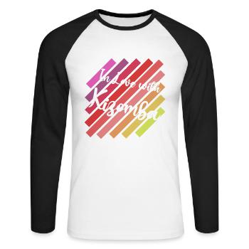In Love Kizomba I Like to Move it - Unisex Long Sleeve Baseball T-Shirt - white/black - Front - Nik (191cm)