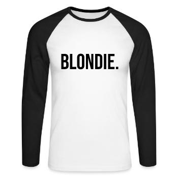 Blondie - blonde - black - Unisex Long Sleeve Baseball T-Shirt - white/black - Front - Nik (191cm)