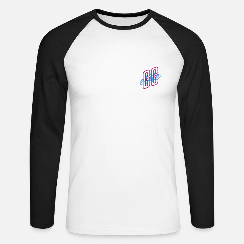 GGElite Scripted Vibe Logo - Unisex Baseballshirt langarm - Weiß/Schwarz