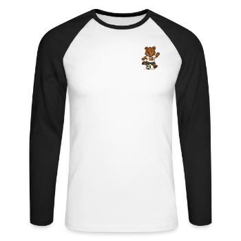 Football - Ours - T-shirt baseball manches longues Homme - blanc/noir - Devant - Nik (191cm)