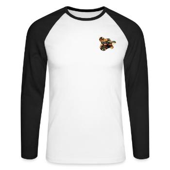 Erstaunliches Retro-Auto - machen Sie eine Reise in die Vergangenheit! - Unisex Baseballshirt langarm - Weiß/Schwarz - Vorne - Nik (191cm)