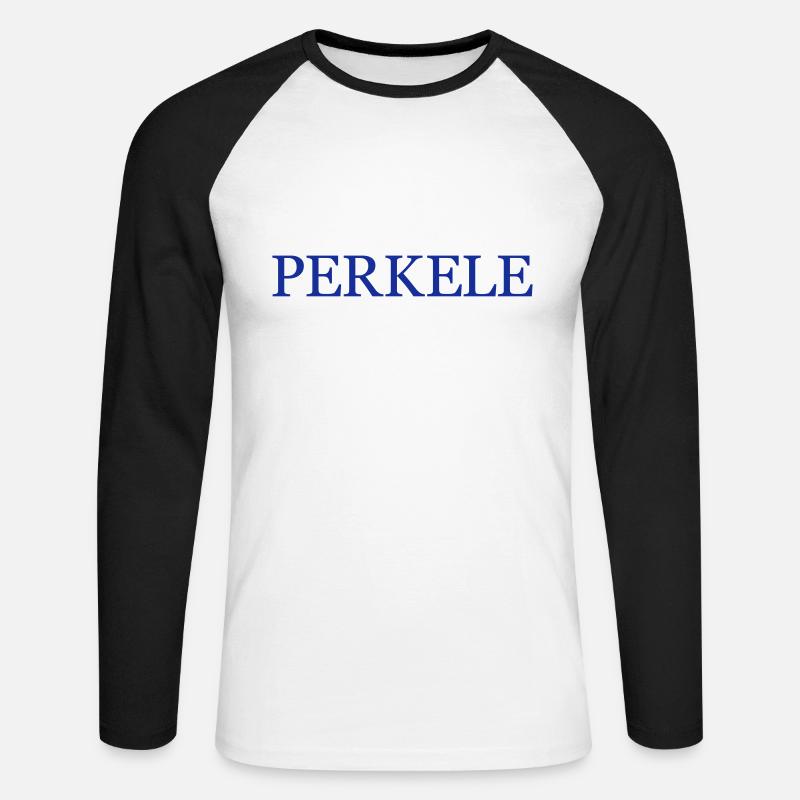 Devil - Unisex Long Sleeve Baseball T-Shirt - white/black