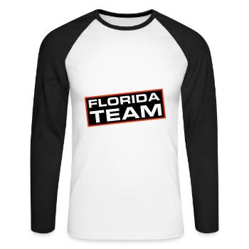 Équipe de Floride - T-shirt baseball manches longues Homme - blanc/noir - Devant - Nik (191cm)
