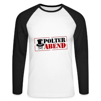 Bachelor Party Wedding Bachelor - Unisex Long Sleeve Baseball T-Shirt - white/black - Front - Nik (191cm)