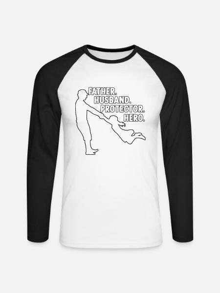 Vater Tochter Partnerlook lustig Tochter Papa - Unisex Baseballshirt langarm - Weiß/Schwarz