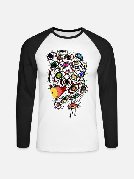 Amass der Klarheit - Unisex Baseballshirt langarm - Weiß/Schwarz