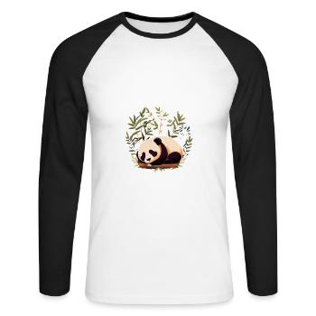 So müde wie Heute war ich seit Gestern nicht mehr - Unisex Baseballshirt langarm - Weiß/Schwarz - Vorne - Nik (191cm)