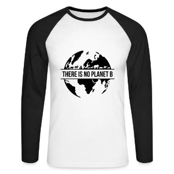Natur Umweltschutz Mutter Erde Geschenk - Unisex Baseballshirt langarm - Weiß/Schwarz - Vorne - Nik (191cm)