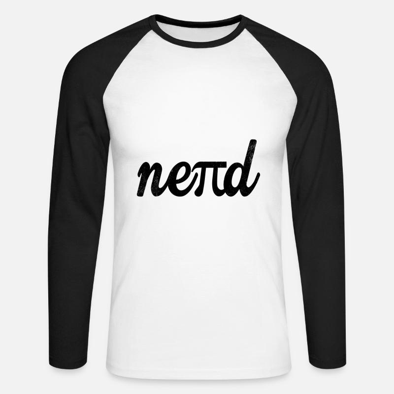 Math Nerd Math Pi Gift - Unisex Long Sleeve Baseball T-Shirt - white/black