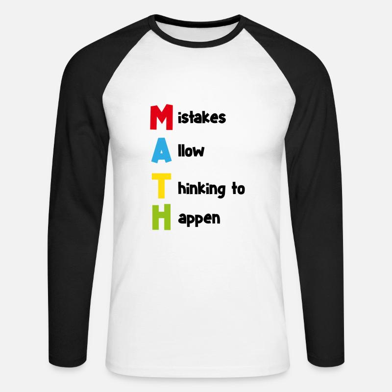Math Spruch Mathematisch Schule Geschenk - Unisex Baseballshirt langarm - Weiß/Schwarz