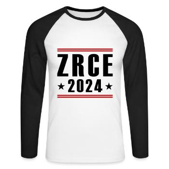 Zrce 2024 - Unisex Long Sleeve Baseball T-Shirt - white/black - Front - Nik (191cm)