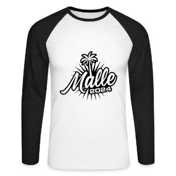 Malle 2024 Team Mallorca - Unisex Long Sleeve Baseball T-Shirt - white/black - Front - Nik (191cm)