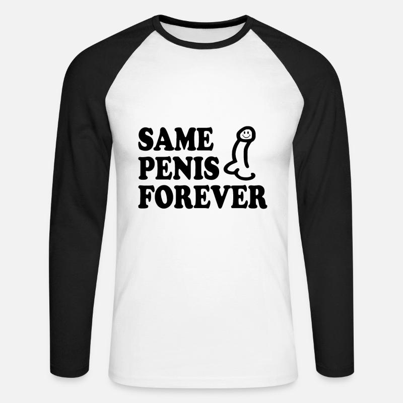 Same penis forever - Unisex Baseballshirt langarm - Weiß/Schwarz