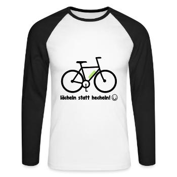 E-Bike Pedelec Funny Gift Bike eMTB Bike - Unisex Long Sleeve Baseball T-Shirt - white/black - Front - Nik (191cm)