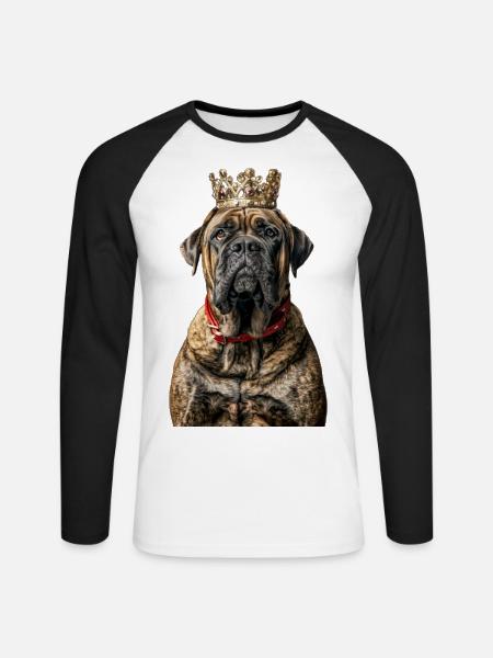 Dogue anglais - T-shirt baseball manches longues Homme - blanc/noir