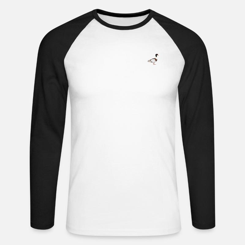 Brandgans - Unisex Baseballshirt langarm - Weiß/Schwarz