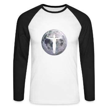 Calisthenics Street Workout Gymnastics Fitness - Unisex Long Sleeve Baseball T-Shirt - white/black - Front - Nik (191cm)