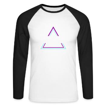 Rave Techno House Party EDM Festival Goa Electro - Unisex Baseballshirt langarm - Weiß/Schwarz - Vorne - Nik (191cm)