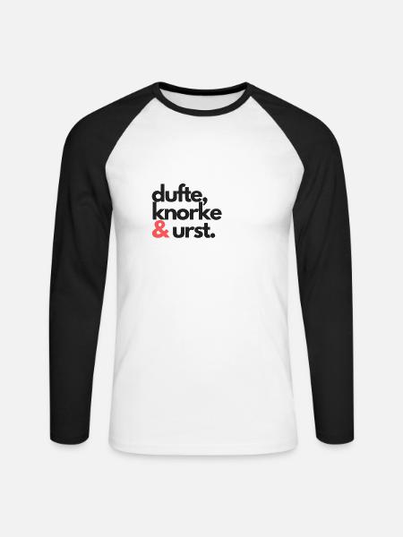 Dufte Knorke Urst - Unisex Baseballshirt langarm - Weiß/Schwarz