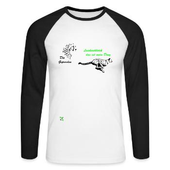 Leichtathletik - Unisex Baseballshirt langarm - Weiß/Schwarz - Vorne - Nik (191cm)