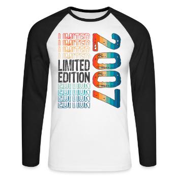 Limited Edition Since 2007 Birthday Vintage 2007 - Unisex Long Sleeve Baseball T-Shirt - white/black - Front - Nik (191cm)