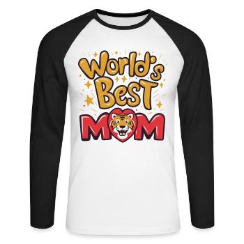 Best Mom Forever - Cadeau de fête des mères - T-shirt baseball manches longues Homme - blanc/noir - Devant - Nik (191cm)