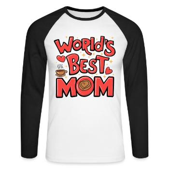 Best Mom Forever - Cadeau de fête des mères - T-shirt baseball manches longues Homme - blanc/noir - Devant - Nik (191cm)