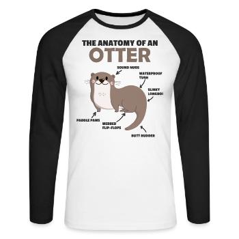 douce la loutre déclaration Anatomy of an Loutre - T-shirt baseball manches longues Homme - blanc/noir - Devant - Nik (191cm)