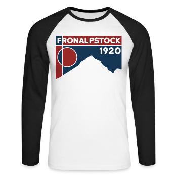 Fronalpstock Lake Lucerne Hiking Souvenir - Unisex Long Sleeve Baseball T-Shirt - white/black - Front - Nik (191cm)