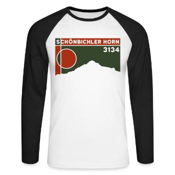 Schönbichler Horn Crossing Randonnée dans le Zillertal - T-shirt baseball manches longues Homme - blanc/noir - Devant - Nik (191cm)